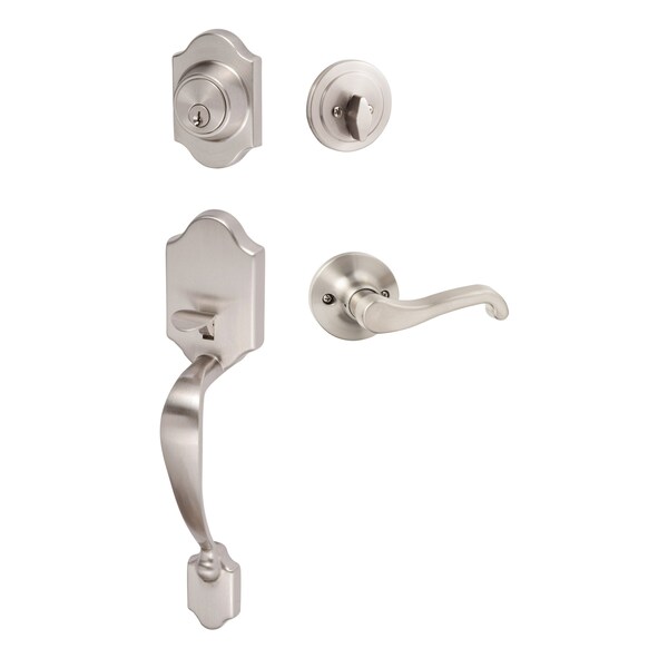 Sure-Loc Hardware Sure-Loc Hardware Coral Handleset, Sage Lever Handleset Trim, Satin Nickel, Right Hand CR507-SG RH 15 - main